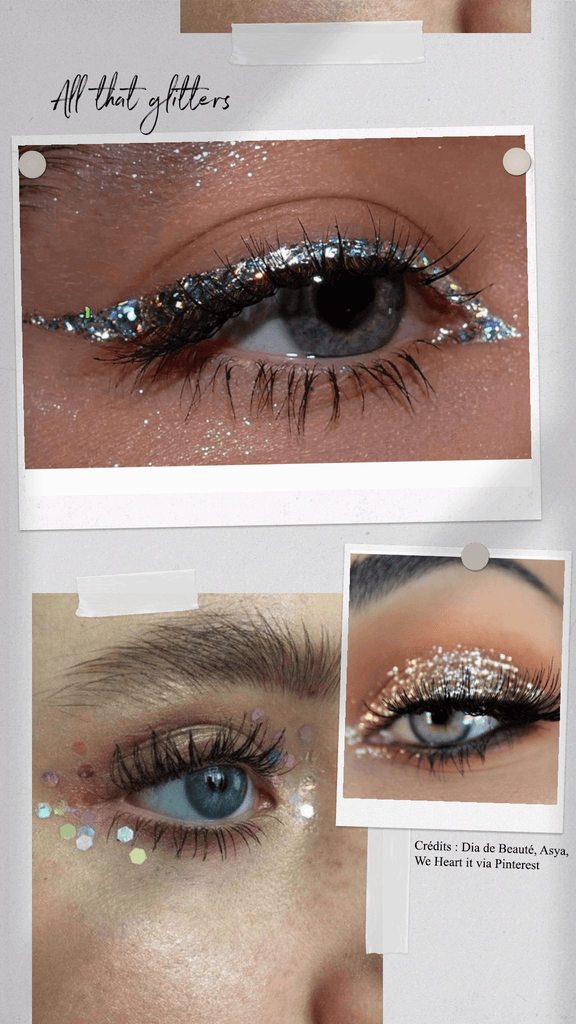 Abslolème maquillage de fêtes paillettes