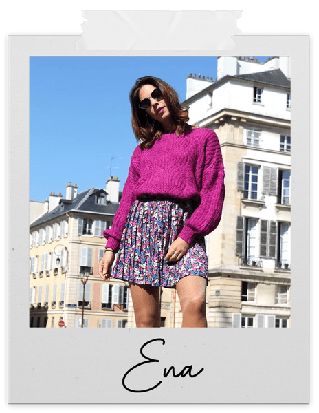 Absolème mini jupe fleurie plissée tendance