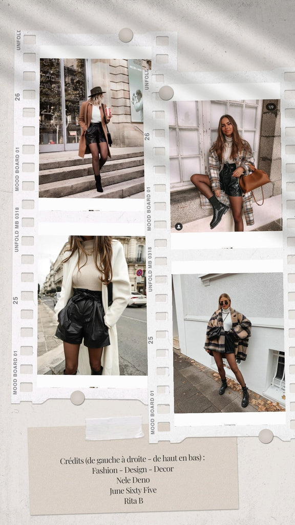Absolème porter le short en cuir taille haute