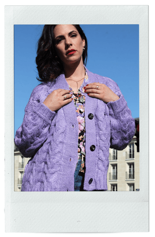 Absolème sélection shopping very peri gilet lilas