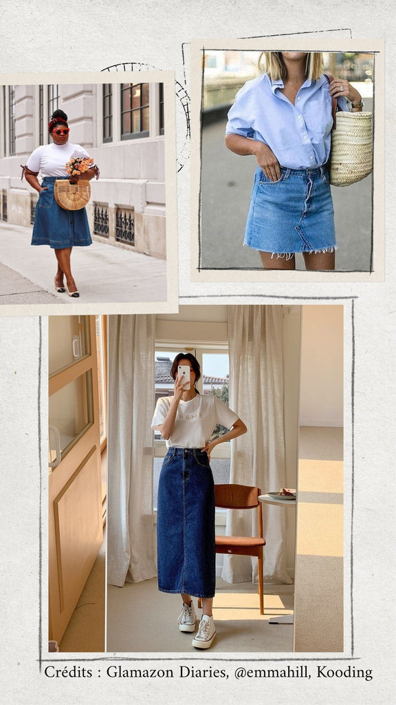 Absolème tendance mode jupe en jean