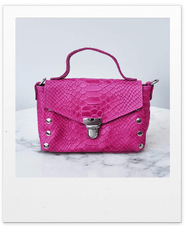 Absolème tendance rose sac à main en cuir