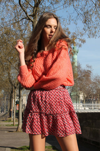 Absolème jupe courte rouge Flavie