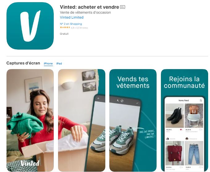Absolème application mobile Vinted