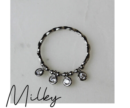 Absolème bague Milky argent 925 moins de 50 euros