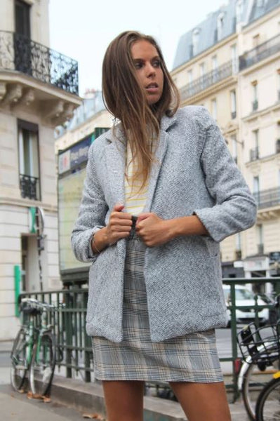 Absolème blazer gris pour femme tendance
