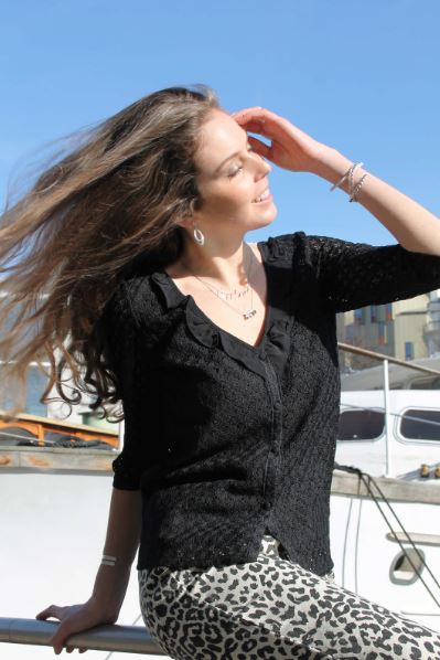 Absolème blouse en dentelle noire