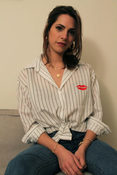 Absolème chemisier à rayures tendance pour femmes