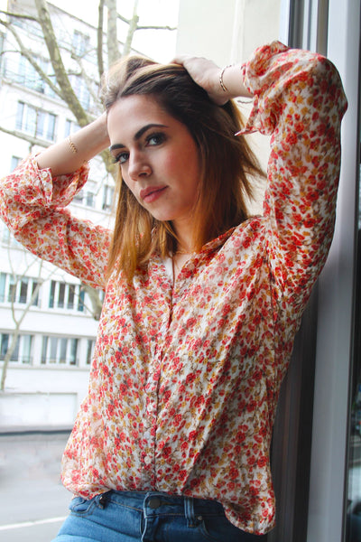 Absolème chemisier tendance imprimé fleuri 
