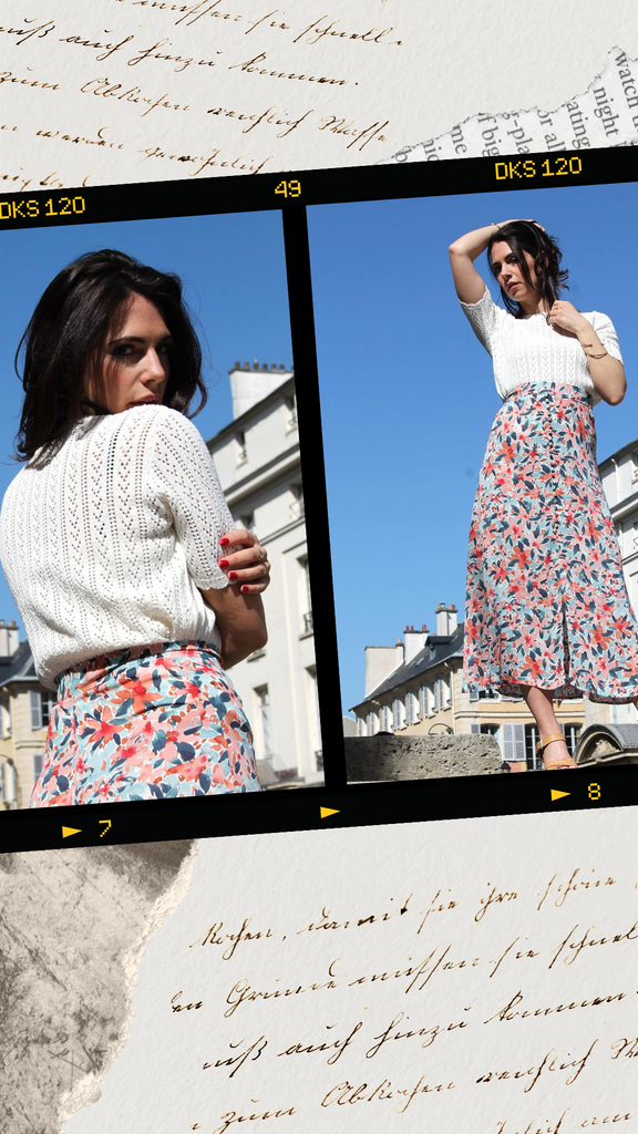 Absolème look t-shirt vintage en maille ajourée