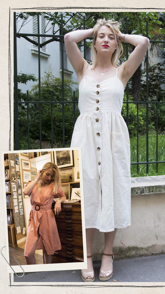 Absolème robe d'été en lin et coton