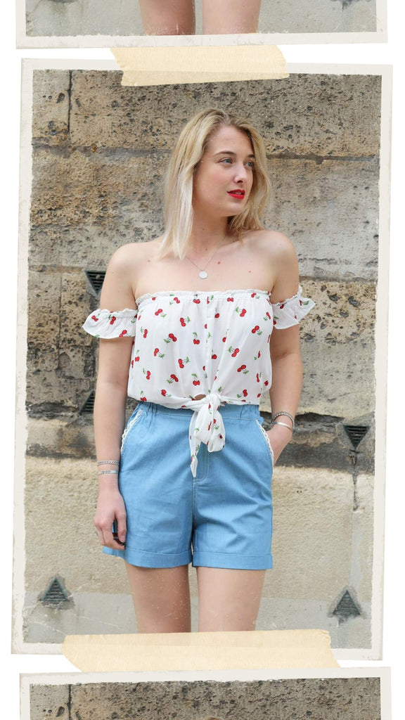 Absolème short d'été en lin et coton