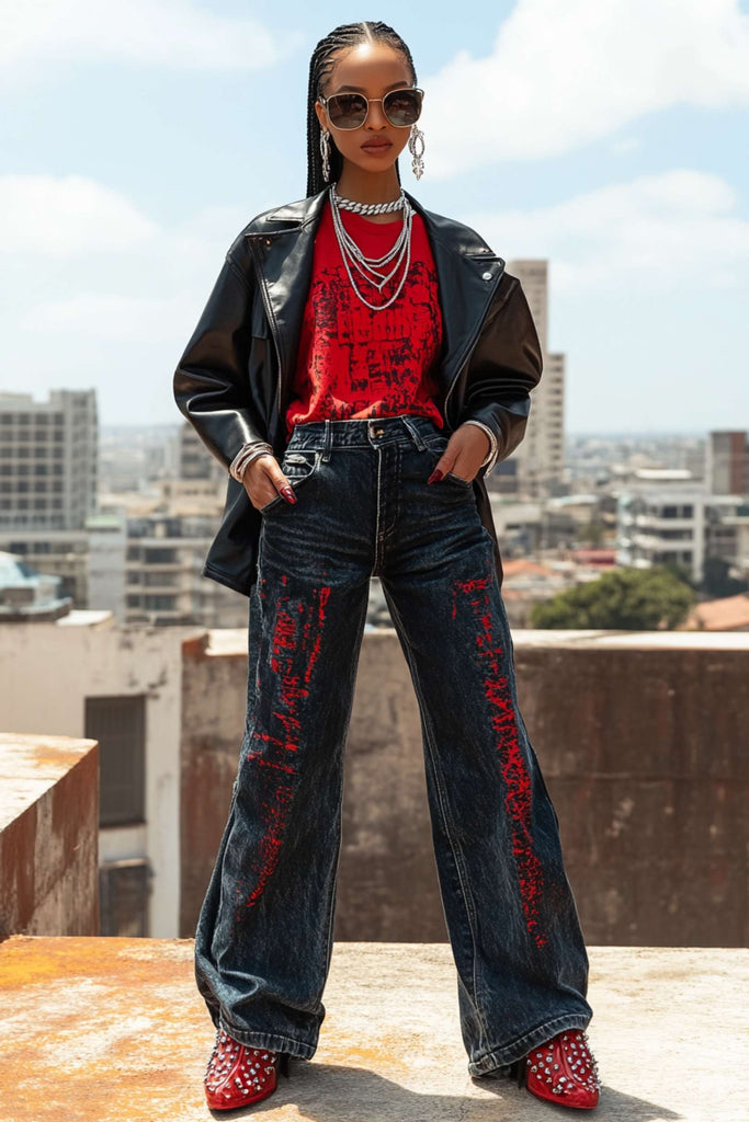 Absolème baggy jeans look streetwear