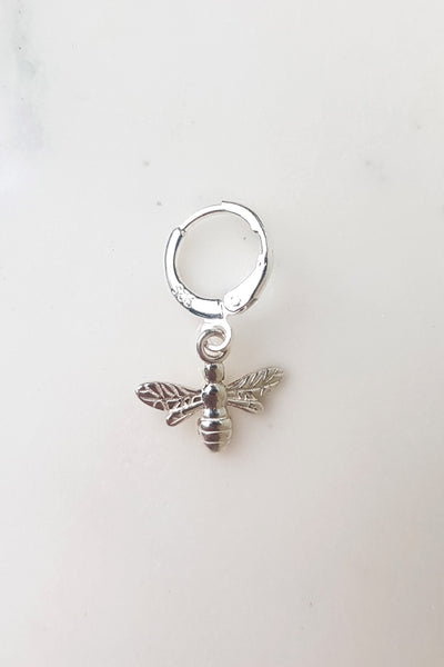 Absolème mini créoles abeille argent 925