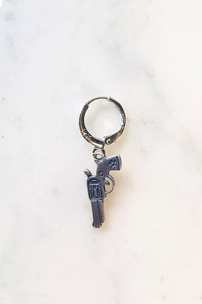 Absolème mini créoles pistolet argent 925