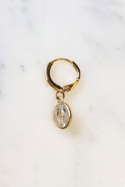 Absolème mini créoles argent 925 plaqué or
