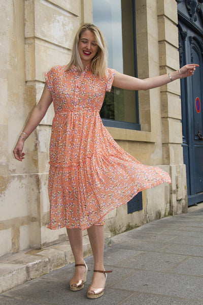 Absolème robe longue bohème orange