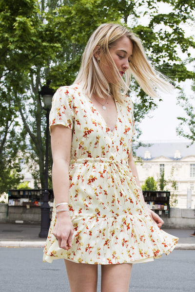 Absolème robe d'été Juliette jaune doré