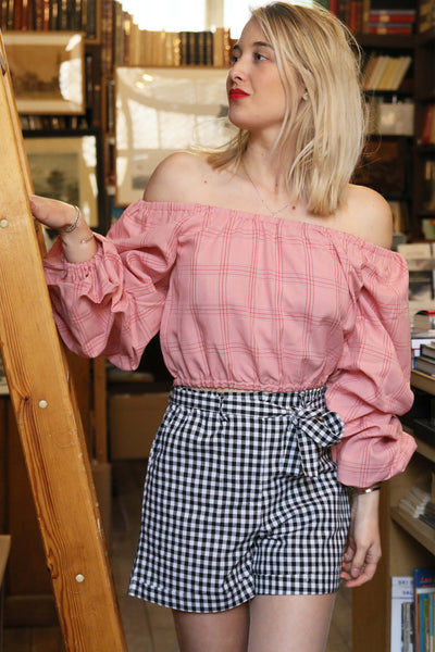 Absolème crop top manches bouffantes