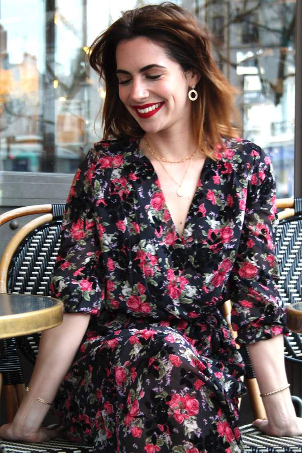 Absolème look bohème robe longue fleurie