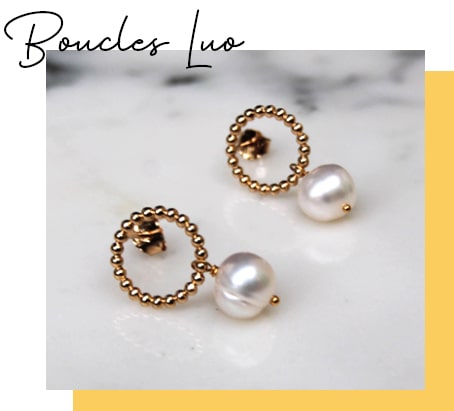 Absolème boucles d'oreilles dorées look d'été tendance