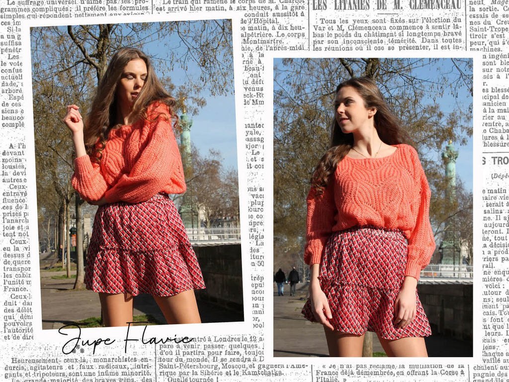 Absolème mini jupe rouge taille haute