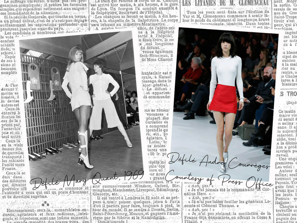 Absolème mini jupe Mary Quant André Courrèges