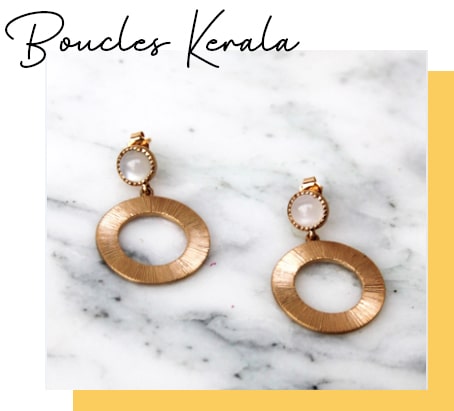 Absolème boucles d'oreilles dorées look d'été