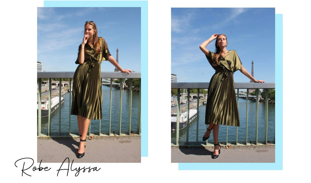 Absolème conseils mode robe portefeuille plissée satin