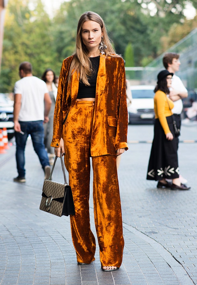 Absolème tendance mode velours ensemble tailleur