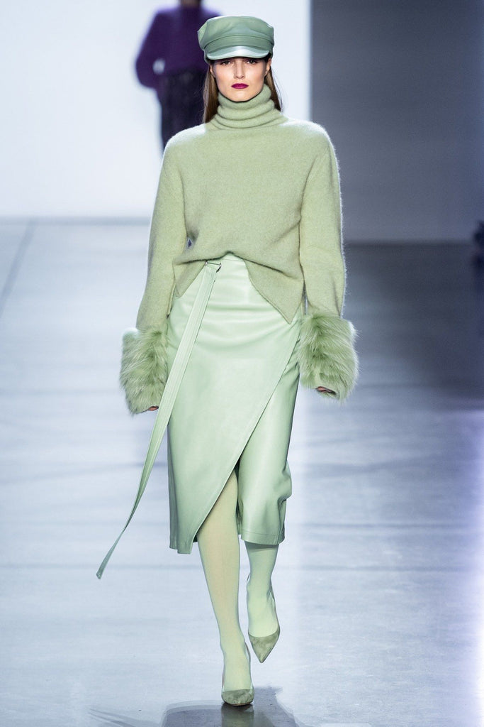 Absolème total look monochrome vert pastel