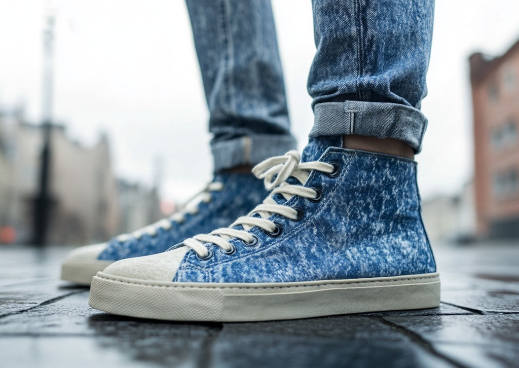 Baskets en denim