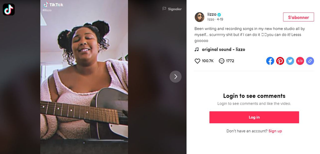 Absolème réseau social TikTok Lizzo