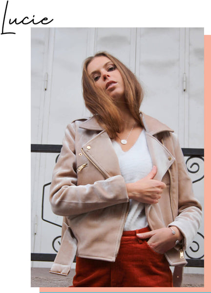 Absolème 5 vestes pour bien commencer la rentrée perfecto velours beige