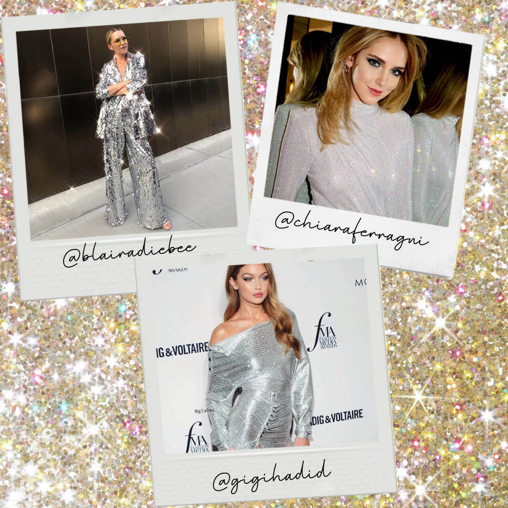 Absolème inspiration look de fêtes sequins argentés