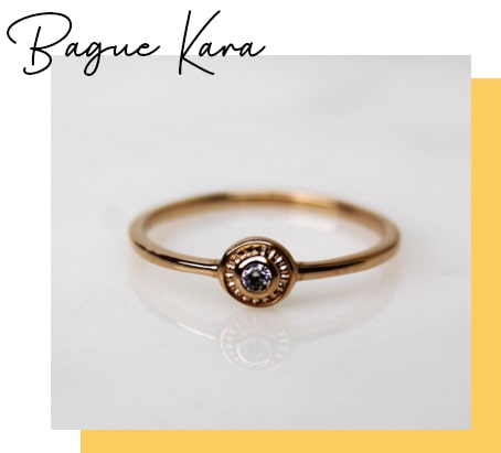 Absolème bague fine minimaliste plaqué or