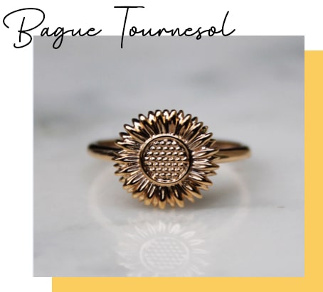 Absolème bague fleur plaqué or