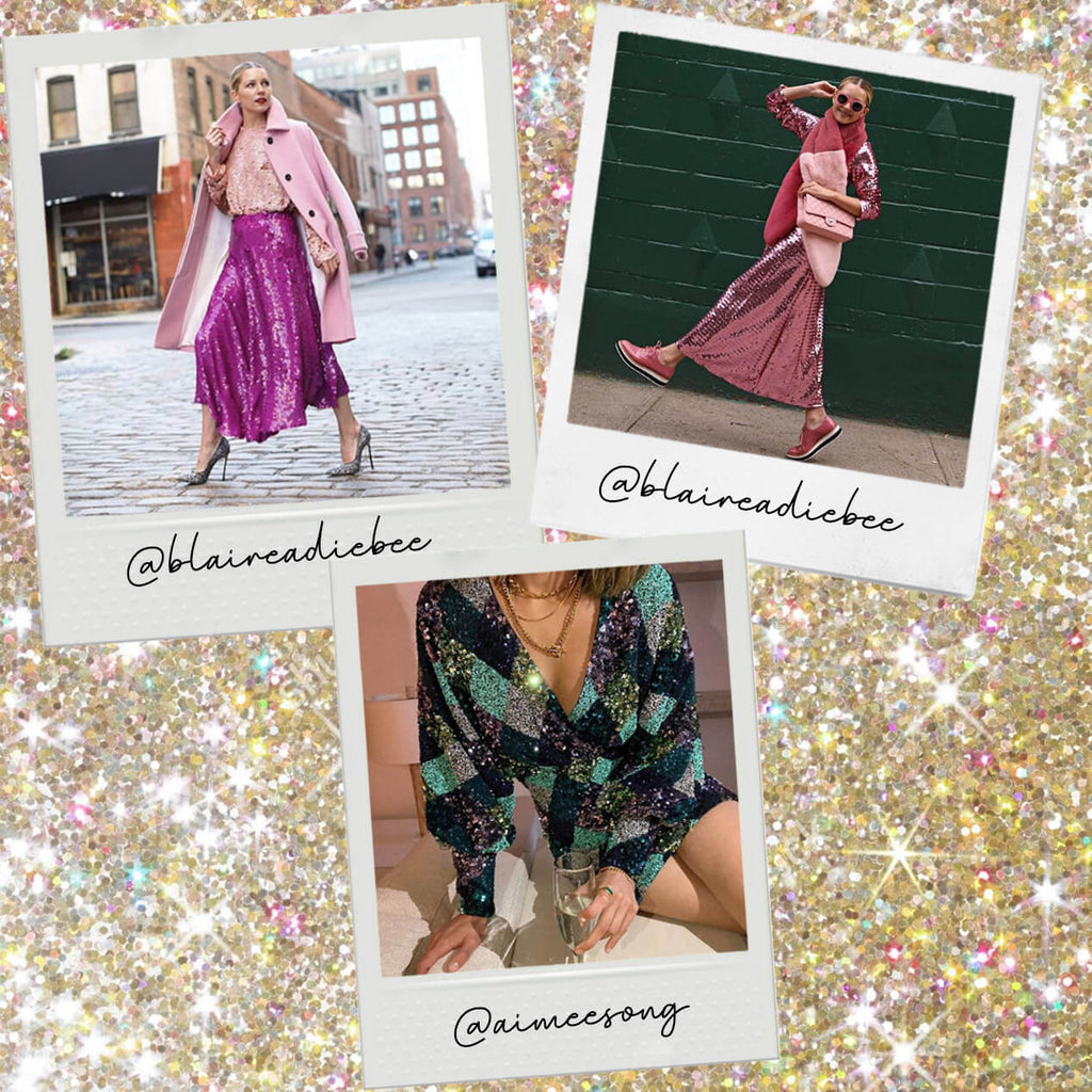 Absolème inspiration look de fêtes robes sequins paillettes