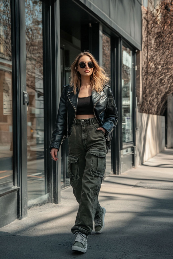 Inspiration look edgy avec un jean cargo