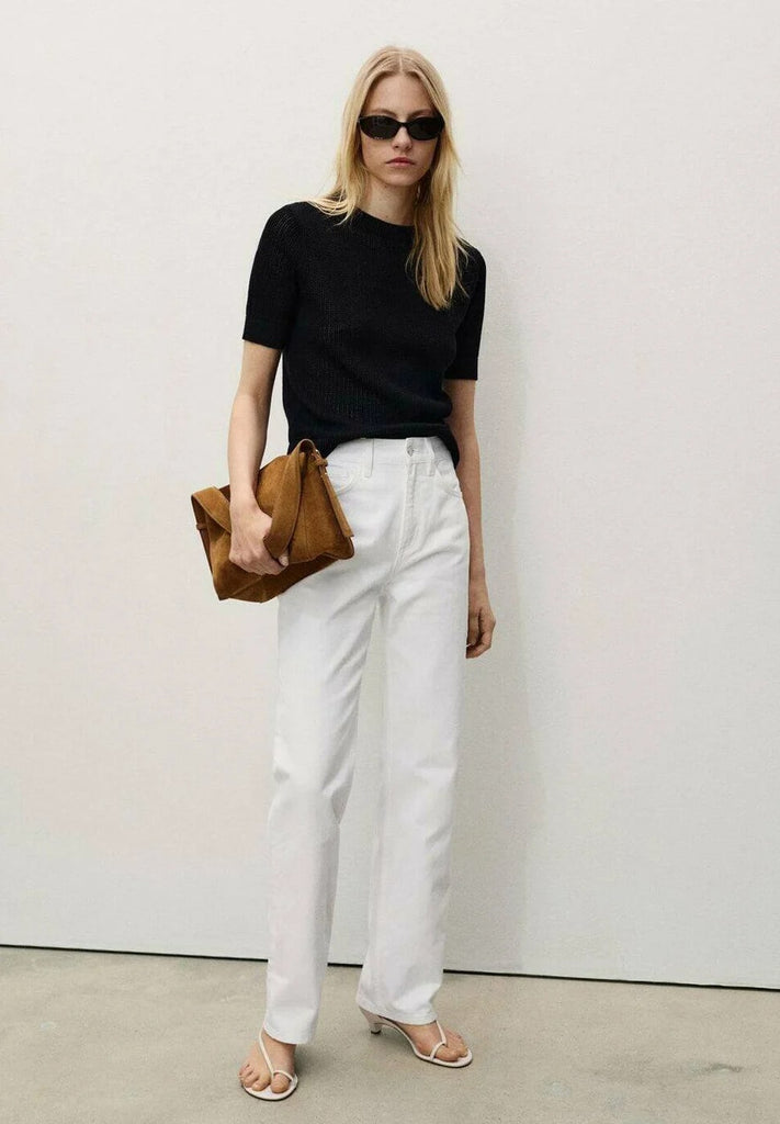 Absolème jean blanc droit femme