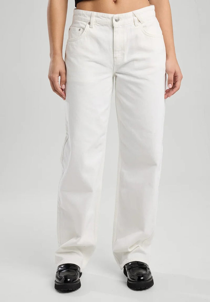 jean boyfriend blanc femme