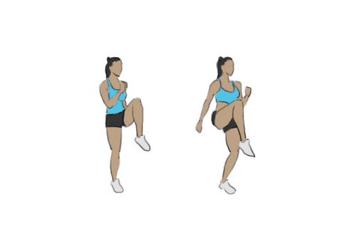 Absolème sport fitness exercices brûler calories montée de genoux