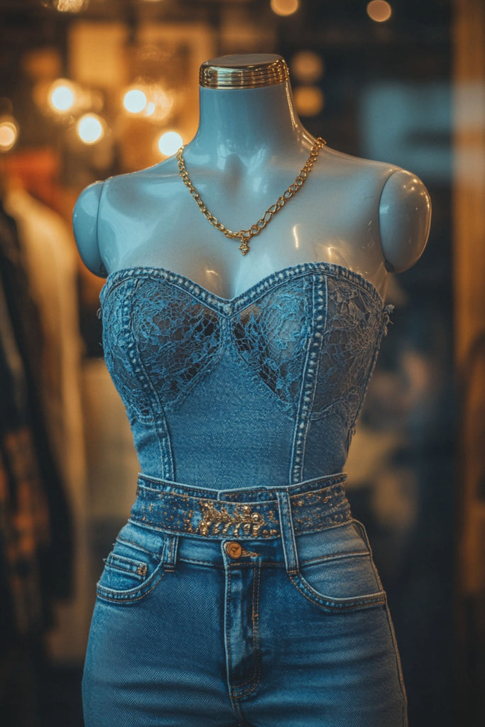 Tendance mode top en denim